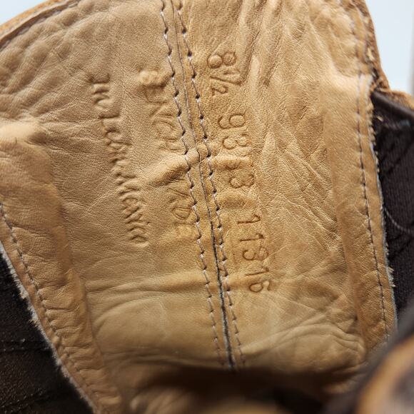 Bed Stu Insight Brown Distressed Leather Ankle Boot Women Size 8.5 Block Heel - Picture 5 of 11